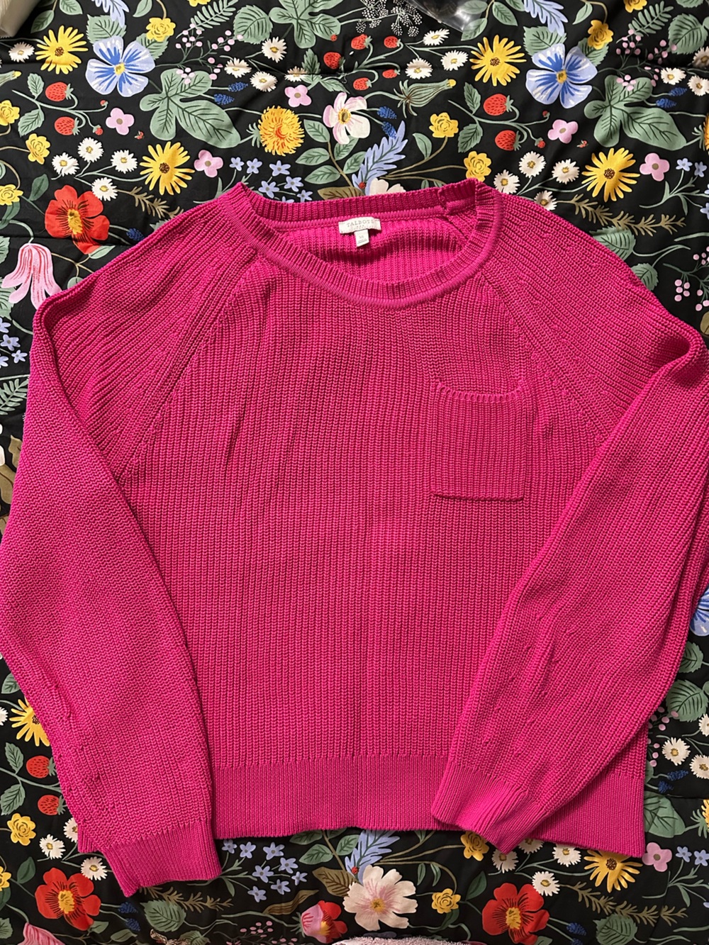 Talbots Bright Pink Crewneck Sweater